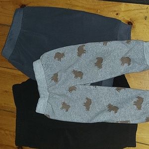 Lot of 3 infant fleece pants